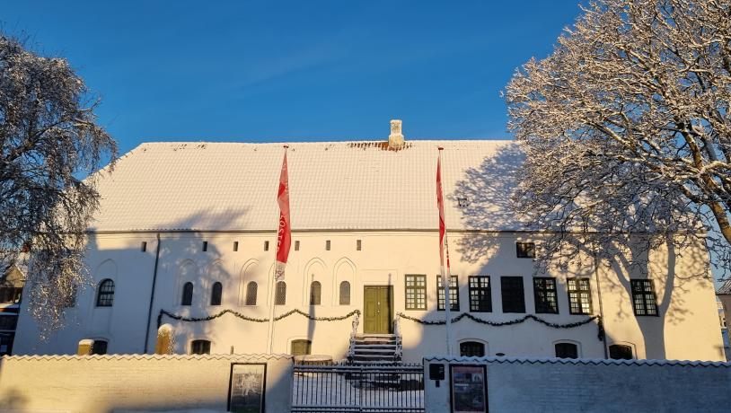 Dueholm Kloster, vinter, sne - Museum Mors