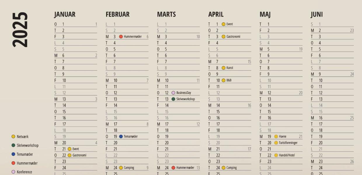 Aktivitetskalender 2025 - Destination Limfjorden