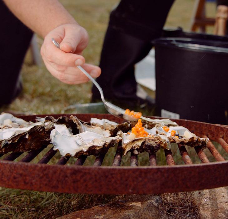 Østerssafari, gastronomi